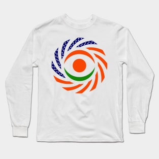 Niger American Multinational Patriot Flag Series Long Sleeve T-Shirt